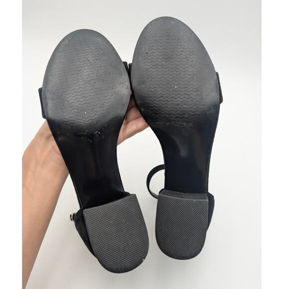 Steve Madden Irenee Heel Sandals Women's Ankle Strap Black Size US9.5M EU40 - Picture 7 of 10